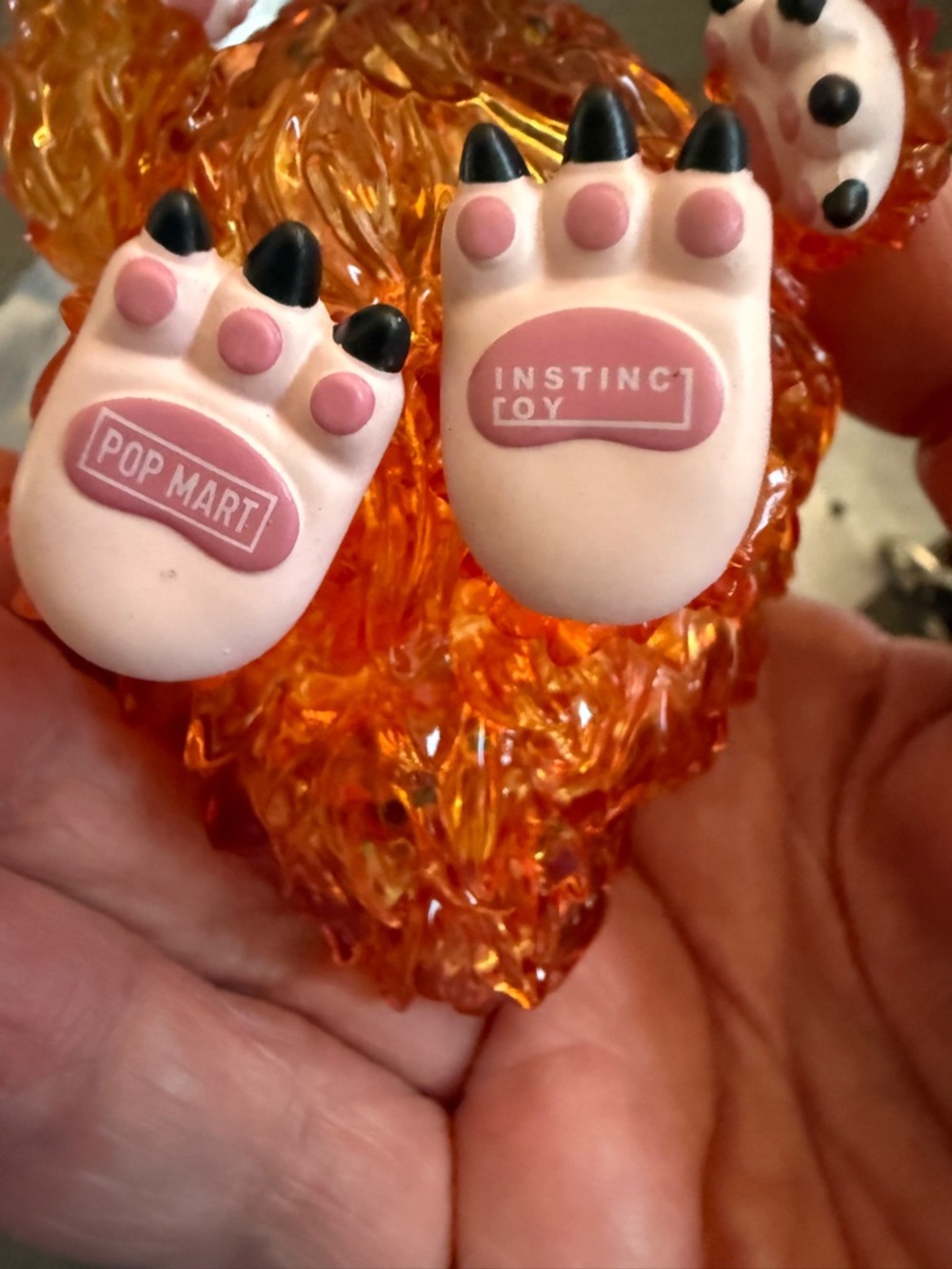 Joyful Life 'Flames' Monster Fluffy - Orange translucent with glitter inside. - Picture 7 of 8